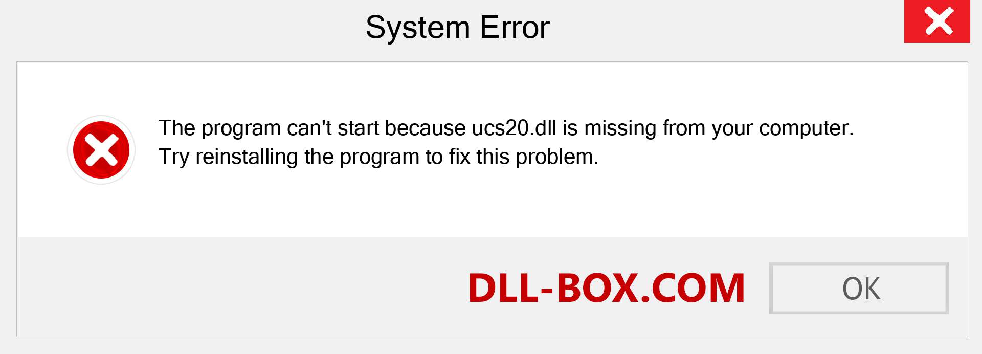  ucs20.dll file is missing?. Download for Windows 7, 8, 10 - Fix  ucs20 dll Missing Error on Windows, photos, images